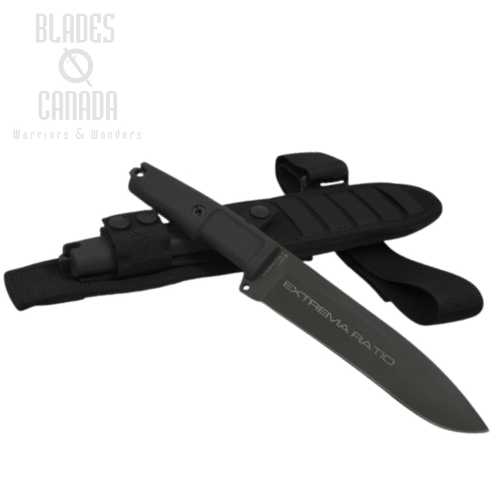 Extrema Ratio DOBERMANN IV Tactical Fixed Blade Knife, Bohler N690, Black Handle
